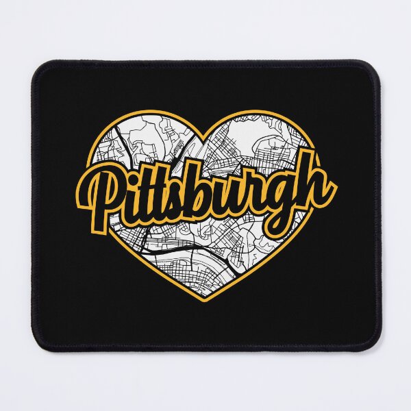 Item preview, Love Pittsburgh Sports Heart City Map designed and sold by pixeljamz.