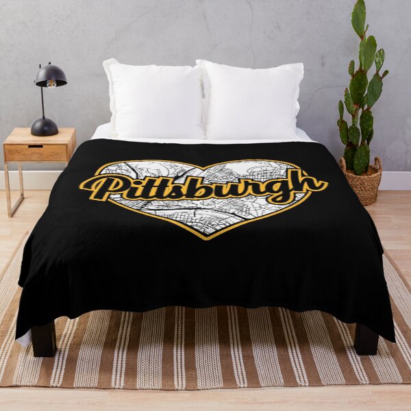 Item preview, Love Pittsburgh Sports Heart City Map designed and sold by pixeljamz.