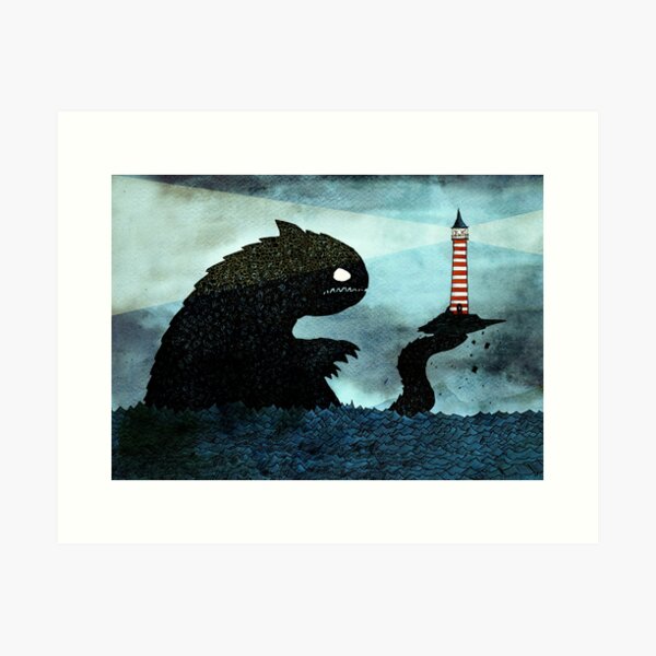 Item preview, Sea monster & Lighthouse designed and sold by djrbennett.
