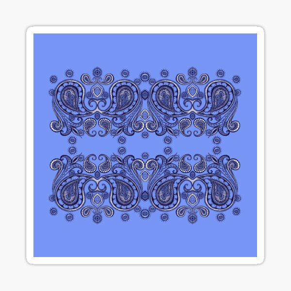 Paisley Blue Sticker