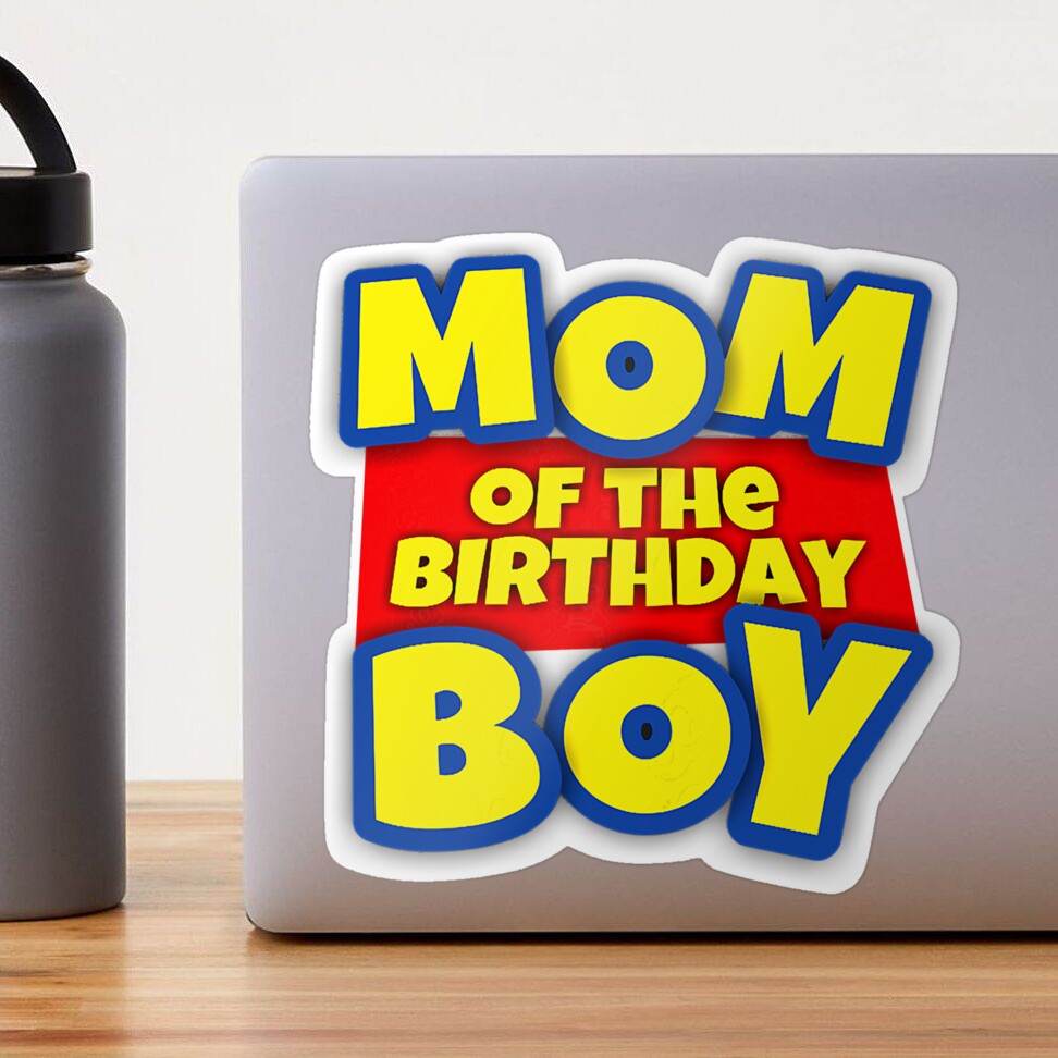 Mom of the Birthday Boy Spoof Toy Logo Front & Back Coffee Mug