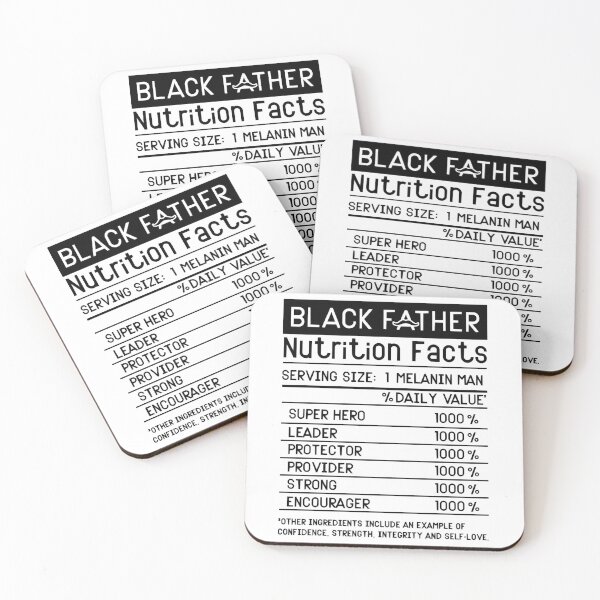 Item preview, Black Father Nutrition Facts  designed and sold by YesYallApparel.