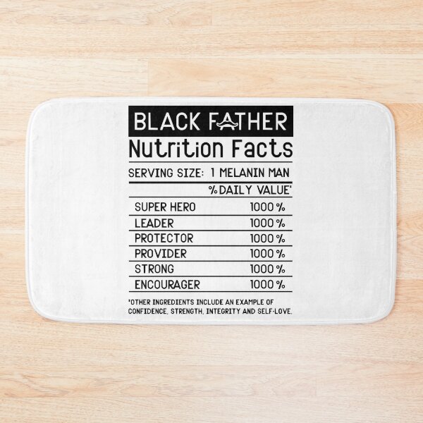 Item preview, Black Father Nutrition Facts  designed and sold by YesYallApparel.