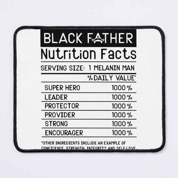 Item preview, Black Father Nutrition Facts  designed and sold by YesYallApparel.