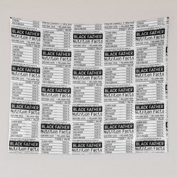 Item preview, Black Father Nutrition Facts  designed and sold by YesYallApparel.