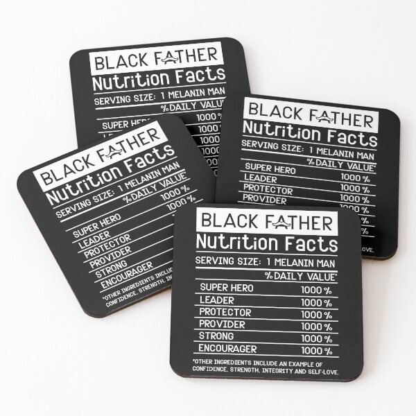 Item preview, Black Father Nutrition Facts  designed and sold by YesYallApparel.