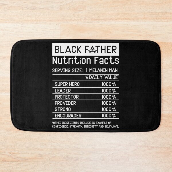 Item preview, Black Father Nutrition Facts  designed and sold by YesYallApparel.