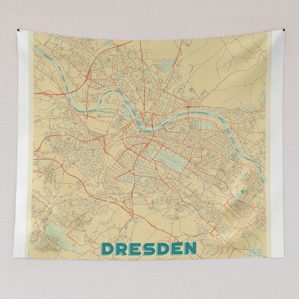 Item preview, Dresden Map Retro designed and sold by HubertRoguski.