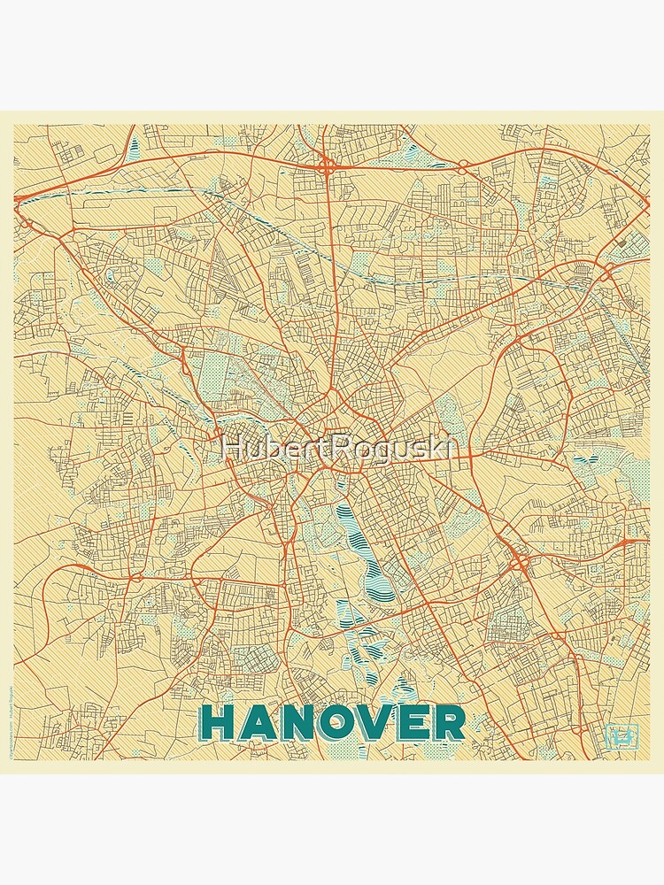 Hanover Map Retro by HubertRoguski