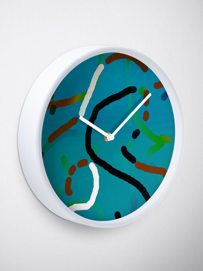 Alternative Ansicht von Blue green worms Uhr