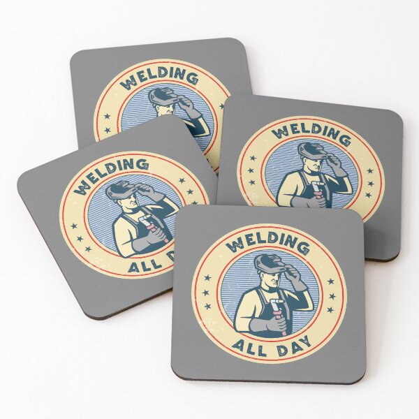 Item preview, Welding all day long - blue collar welder designed and sold by fiskooriginal.