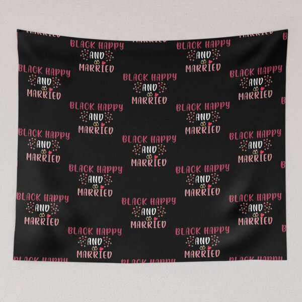 Item preview, Black Happy And Married Funny Family Xmas designed and sold by YesYallApparel.