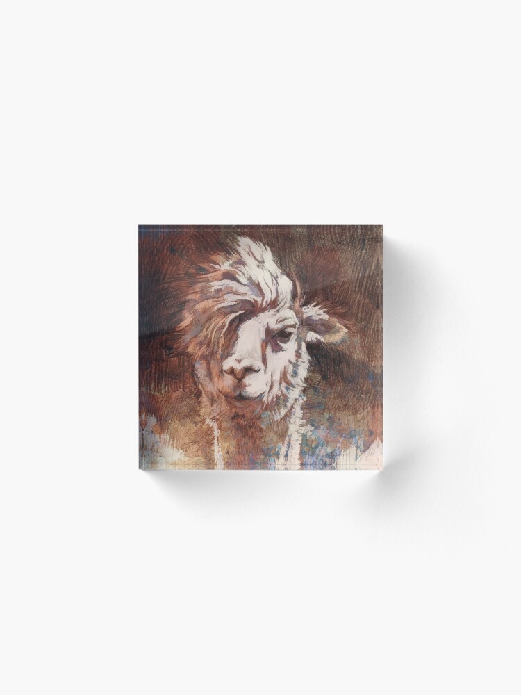 Alternative Ansicht von Artsy Llama Acrylblock