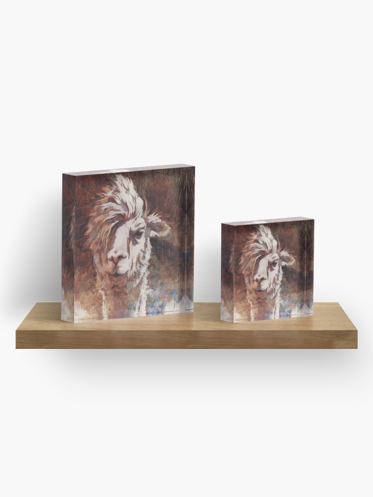 Alternative Ansicht von Artsy Llama Acrylblock