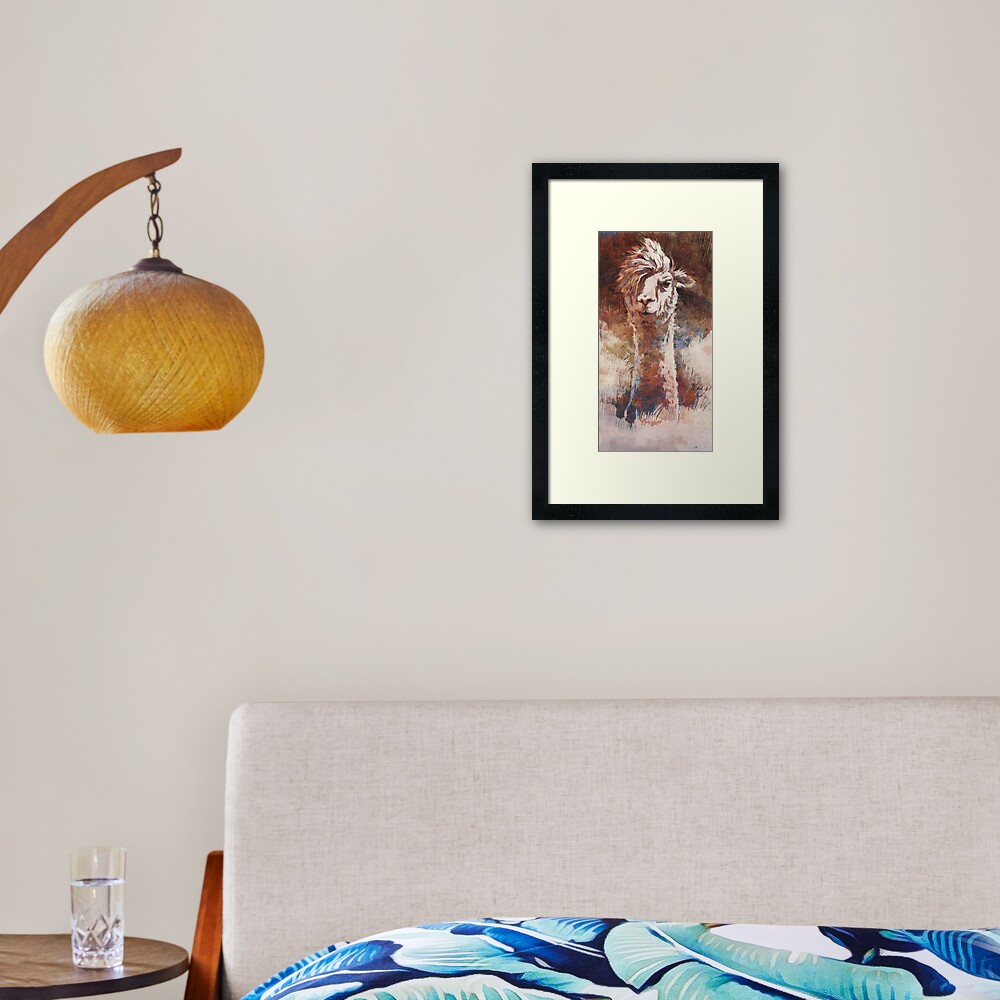Artsy Llama Gerahmter Kunstdruck