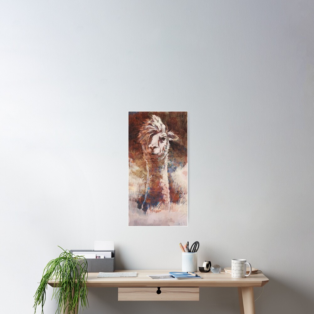 Artsy Llama Poster
