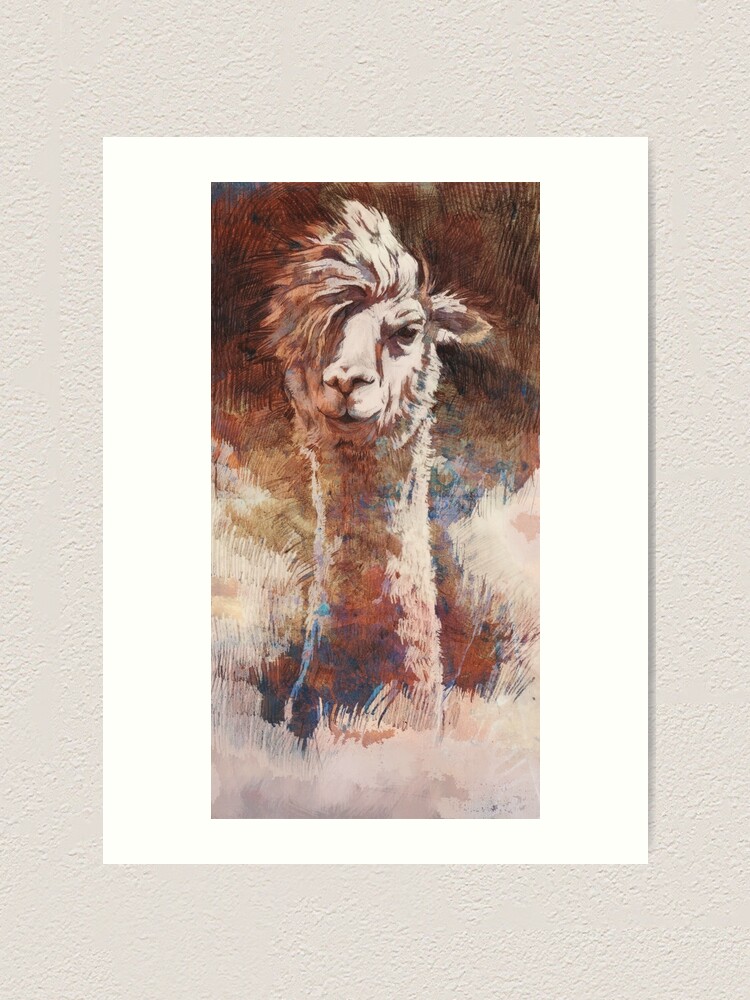 Alternative Ansicht von Artsy Llama Kunstdruck