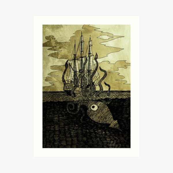 Kraken Hug Art Print