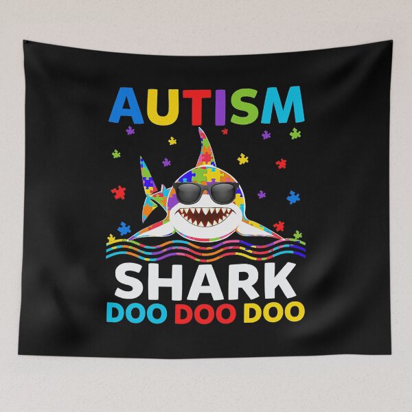 Item preview, Funny Autism Shark Doo Doo Doo Doo Puzzle Awareness Day Cute designed and sold by HaaChris-Artis.