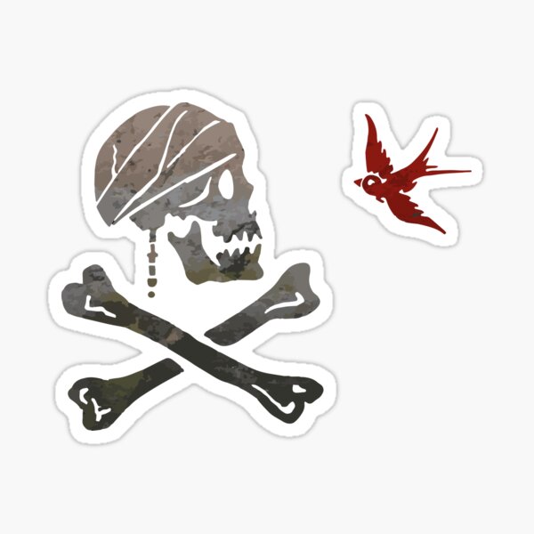 Sparrow Flag Sticker