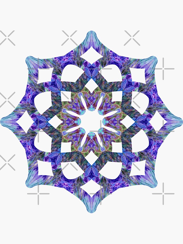 Yoga Mandala symbol blue by nobelbunt