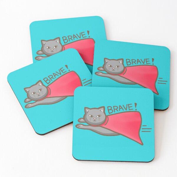 Item preview, Brave cat illustration designed and sold by SMALL BEAR ART.