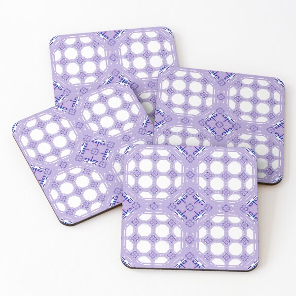 Item preview, The Violet Octagon Design in Fabric Seamless Pattern designed and sold by MyMemoriesArts.