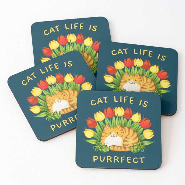 Item preview, cat life is purrfect  designed and sold by Chillledtimes.