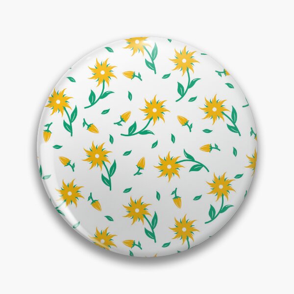 Item preview, Yellow turquoise flower pattern designed and sold by Kritzel-Claudi.