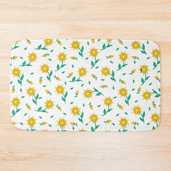 Item preview, Yellow turquoise flower pattern designed and sold by Kritzel-Claudi.