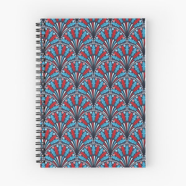 Item preview, Patriotic Blue and Red  Bohemian Style Tribal Feathers Pattern designed and sold by mrhighsky.