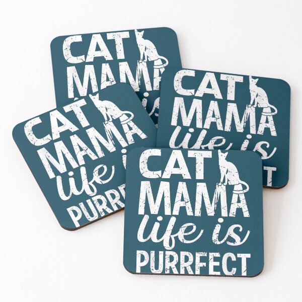 Item preview, Funny Cat Quote, Cat Mama Life is Purrfect designed and sold by Chillledtimes.