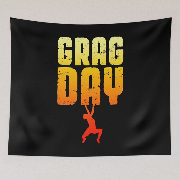 Item preview, Grag Day Rock Climbing Bouldering Funny Climber Boy designed and sold by GrandeDuc.