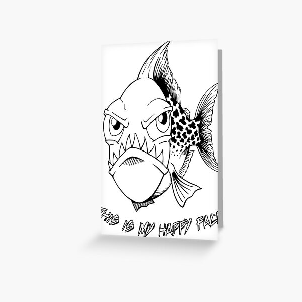 Happy Piranha Greeting Card