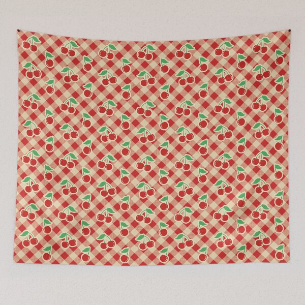 Item preview, Cherry Tablecloth Vintage Pinup Picnic designed and sold by retrobox.