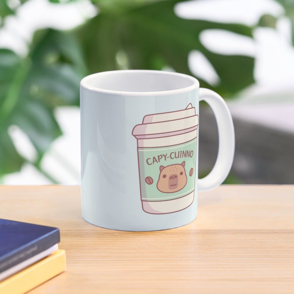 Cute Capybara Capyuccino Coffee Takeaway Cup' Sticker