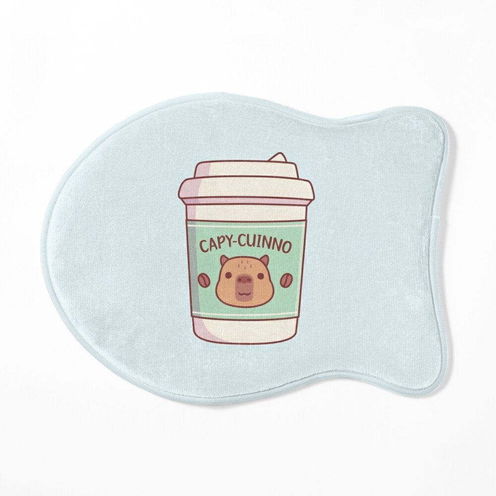 Cute Capybara Capyuccino Coffee Takeaway Cup' Sticker