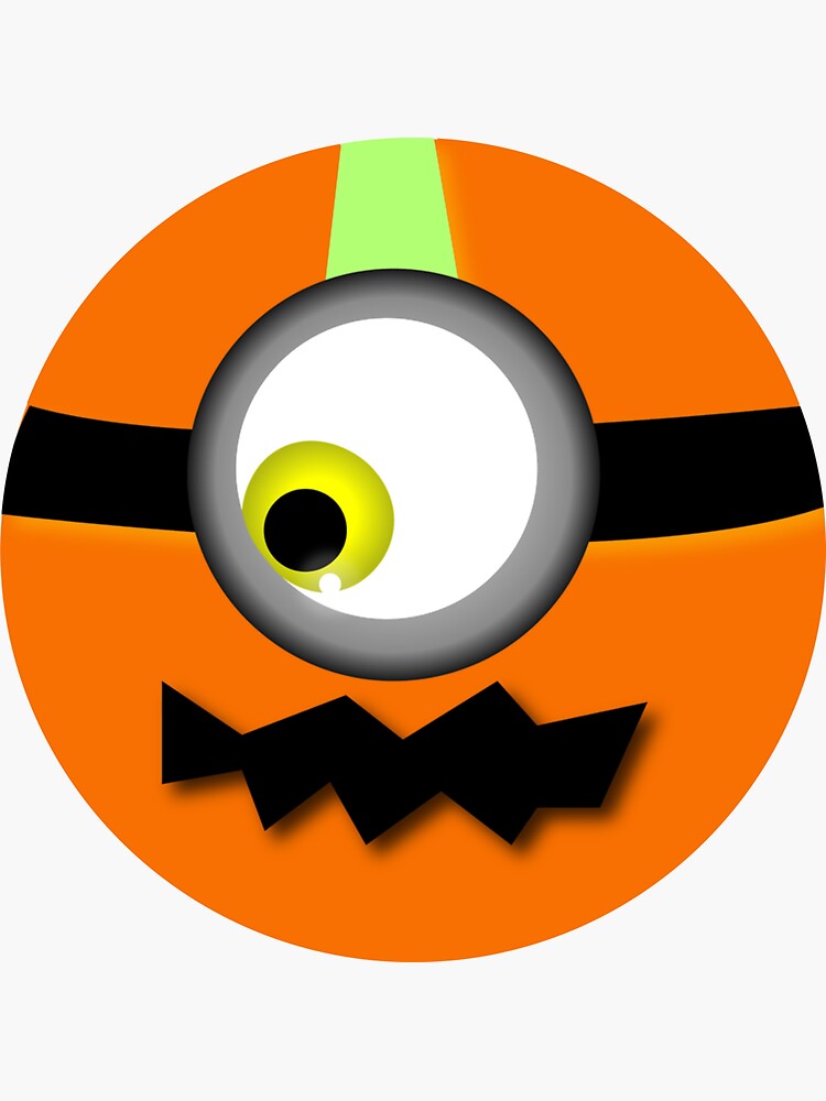 minion-halloween-sticker-for-sale-by-kaylee-rachael-redbubble