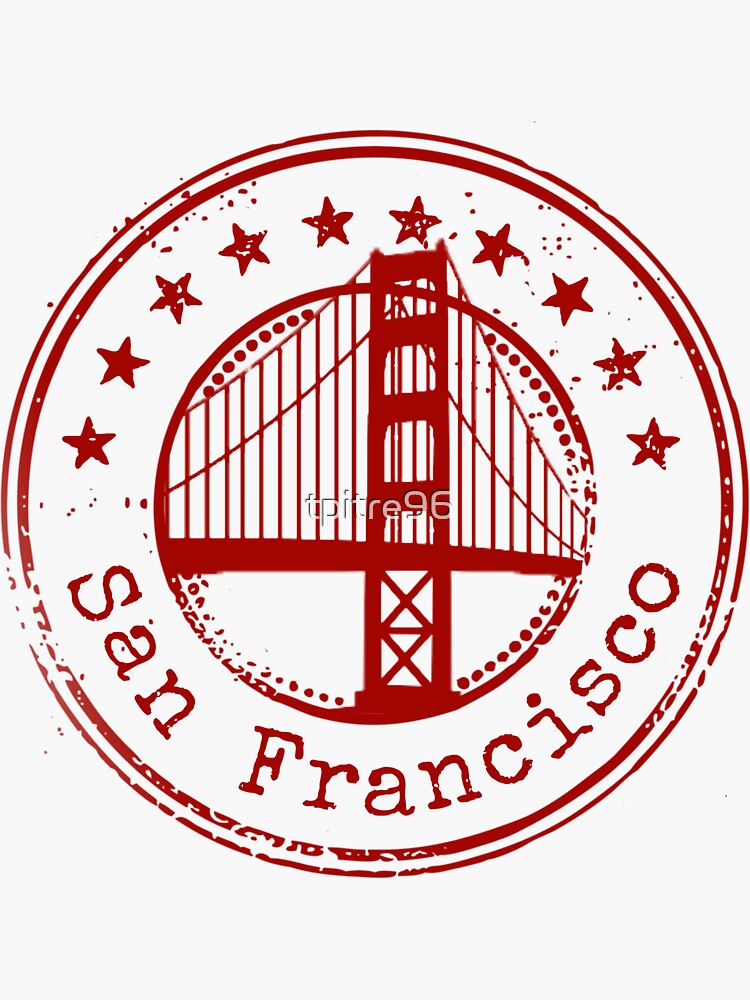 San Francisco Stamp Sticker For Sale By Tpitre96 Redbubble 2713