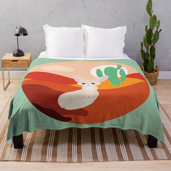Item preview, Desert Fennec Fox - Cute Cactus Sunset designed and sold by DonneeCreations.