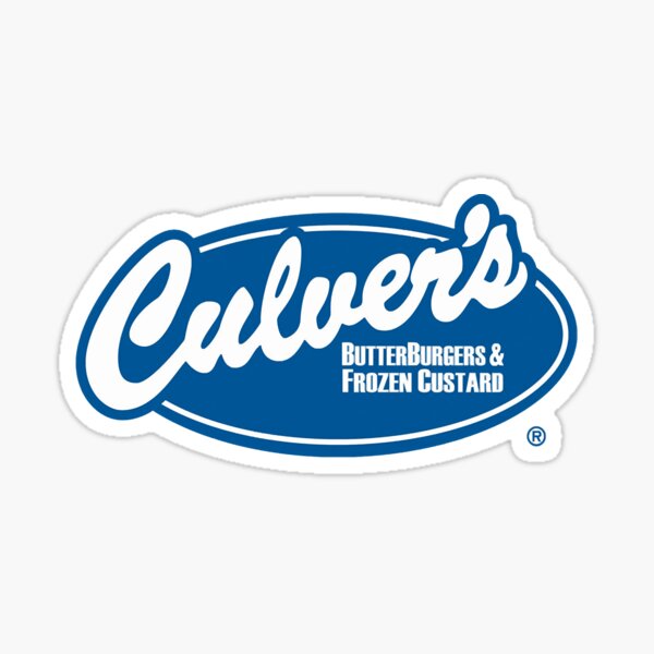 "The original beverage culver's logo fries logo" Sticker for Sale by