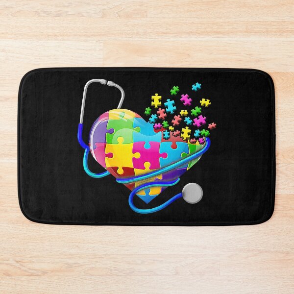 Item preview, Funny Nurse Autism Puzzle Stethoscope Heart designed and sold by HaaChris-Artis.