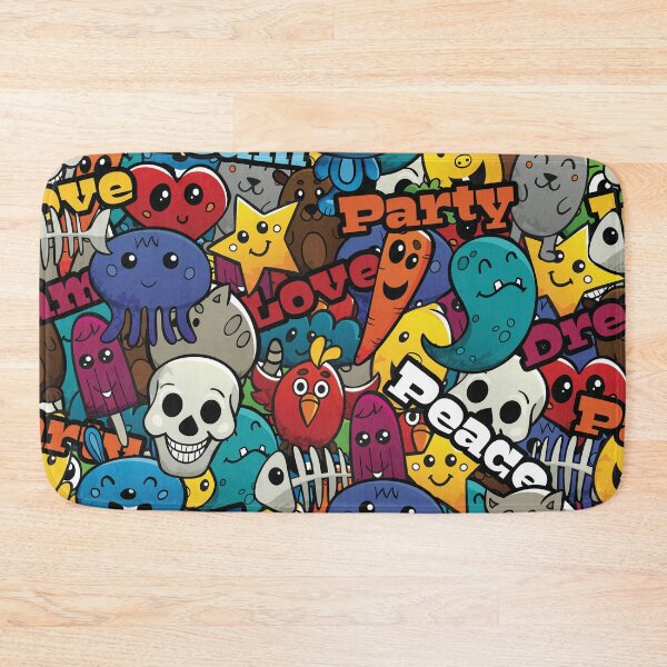 Item preview, Graffiti Cartoon Characters Pattern designed and sold by limos.