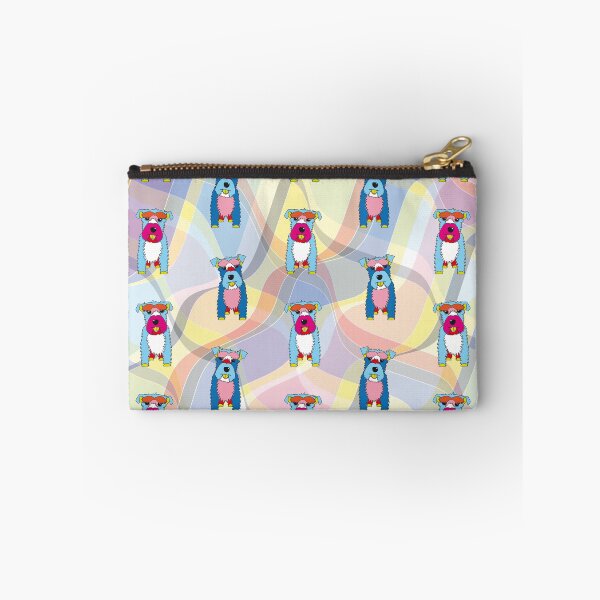 Item preview, Schnauzer Dogs on Waves No.3 - Blue - Orange - Pink  designed and sold by SterreStudio.