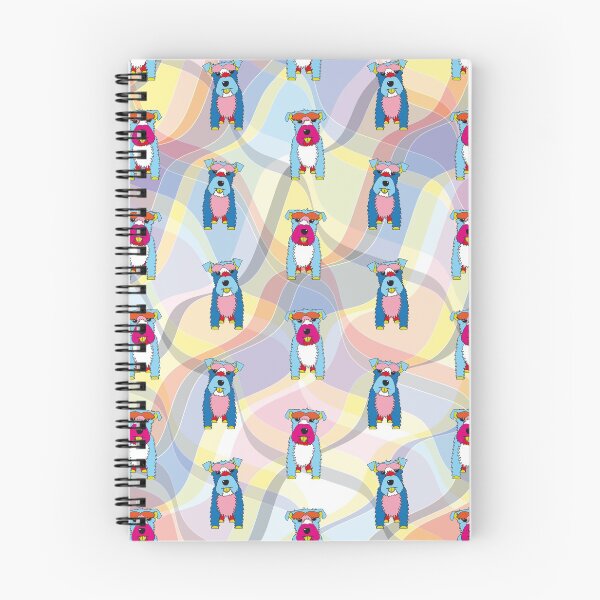 Item preview, Schnauzer Dogs on Waves No.3 - Blue - Orange - Pink  designed and sold by SterreStudio.