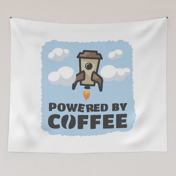 Item preview, Powered By Coffee | Rocket To Go designed and sold by Teenker.