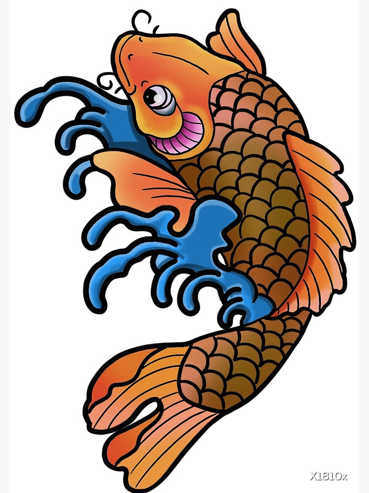 lucky-koi-fish-feng-shui-poster-for-sale-by-fengshuilounge-redbubble