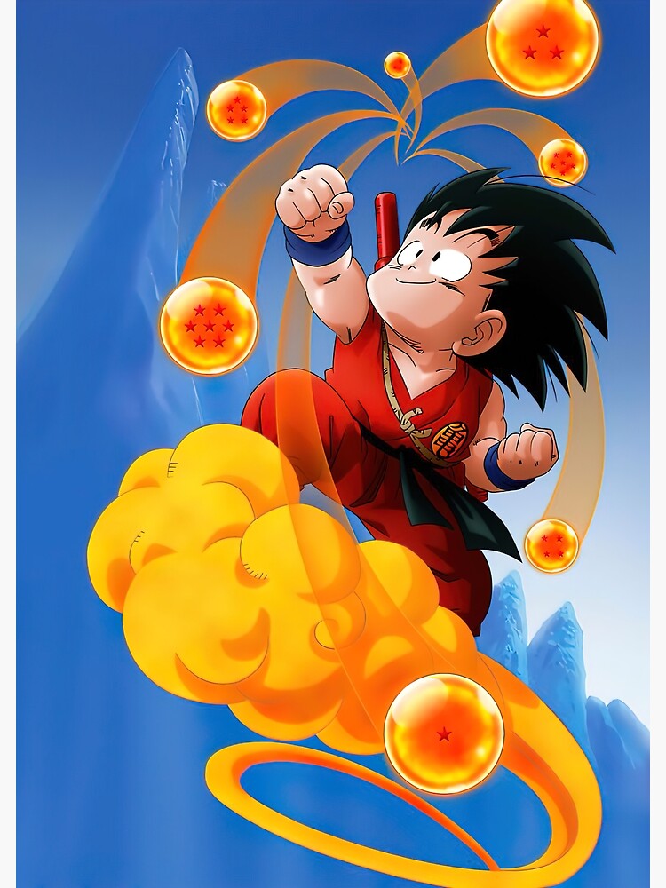 Poster A4 Goku e as esferas do dragão