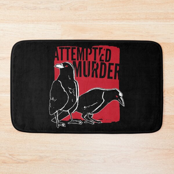 Item preview, Attempted Murder Funny Pun Joke Crow Raven designed and sold by MalloWilli.