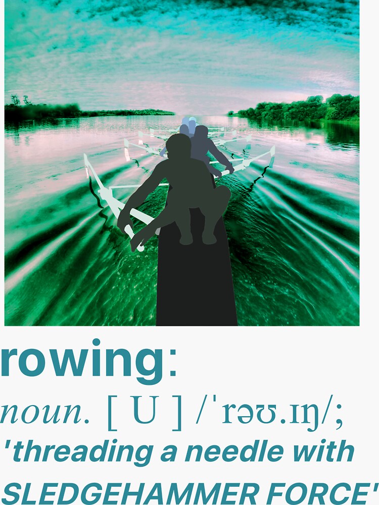 "Rowing dictionary definition" Sticker for Sale by MerchOnIt Redbubble